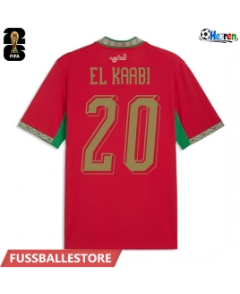 Günstige Marokko Ayoub El Kaabi #20 Heimtrikot WM 2026 Kurzarm
